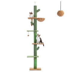 PAWZ Road Cactus Floor to Ceiling Cat Tree Tower Cat Scratching Post Scratcher
