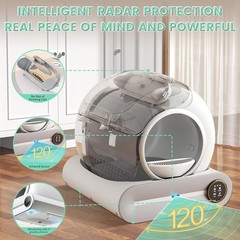 Self Cleaning Kitty Litter Box, Automatic Cat Litter Box for Cats, 65L+9L Robot