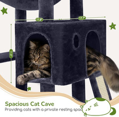 Heavy Duty Cat Tree, 70 Inch Sturdy Cat Tree for Indoor Cats Extra Large Cat Tow