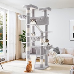 81 Inches Tall Cat Tree/Scratching Post/Wide Base/Leopard Print