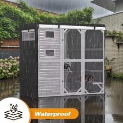 Outdoor Cat Enclosure Waterproof Catio Cover 420D Outdoor Cats Enclosure Covers