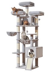 76-Inch Cat Tree XXL for Large Cats, Giant Cat Tower with Scratching Board, E…