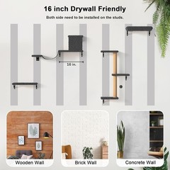 Cat Wall Furniture Set Climbing Shelves Scratching Post Indoor Space Saver New
