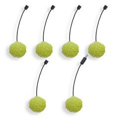 PAWZ Road Cat Tree Tower Replacement Ball Set of 6 Pompoms Pink/Grey/Beige/Green
