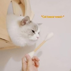 Creative Large Cotton Swab Shaped Catnip Toy Giant Kitten Grinding Biting Stick