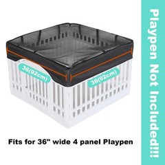 Dog Playpen Mesh Top Cover,[Play Pen Not Included] Fits 36″ Inch Pet Playpen …