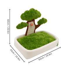 23.6” Green Tree Cat Bed Cat Cozy Condo with Scratching Post Padded Bed