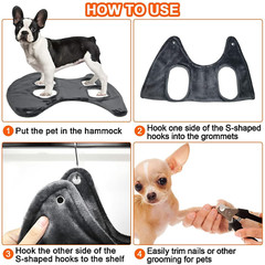 Portable Pet Dog Cat Grooming Hanging Hammock Harness Breathable Groom Helper US