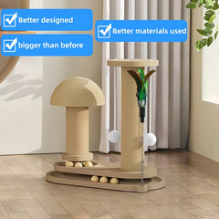 Cat Scratching Post Climbing Structure Post Interactive Indoor Toy Solid Wood