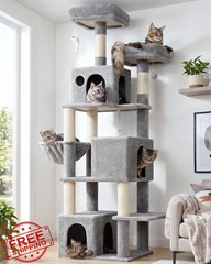 Globlazer 71in Light Grey Cat Tree