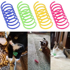 4-200 Pcs Cat Toys Interactive Durable Heavy Gauge Spring Tools Cat Spring Toys