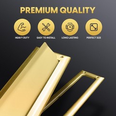 Solid Steel Gold Color with Spring Flap | Mail Slot Fits to Most Doors | Oute…