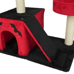 26in Indoor Gothic Cat Tree Cat Tower with Spacious Cat Condo Scratching Ladder