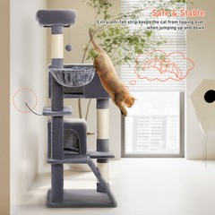 PAWZ Road Tall Cat Tree Multi-Level Cat Tower for Indoor Cat Scratching Post M/L