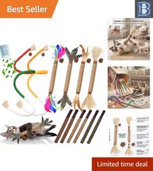 Interactive 12PCS Catnip Chew Toys for Indoor Cats – Dental Health Included