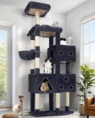 Extra Large Cat Tower, 81-Inch Tall Cat Tree for Big Cats 20 Lbs, XXL Heavy Duty