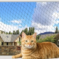YOKMO Cat Balcony Rail Net Anti-Fall Netting Pet Mesh Fence, 10*13ft, Black
