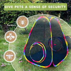 Outdoor Cat Enclosures, Cat Tunnels Tents Cubes for Indoor Cats with Play Ball,