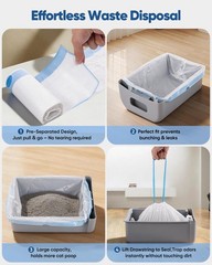 200 Count 26″x11.8″ Self-Cleaning Cat Litter Box Bags for Cumrige Fumoi Fsite…