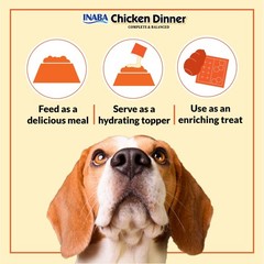 INABA Chicken Dinner for Dogs, Soft Pate Wet Dog Food, 2.4 Ounce (Pack of 15)