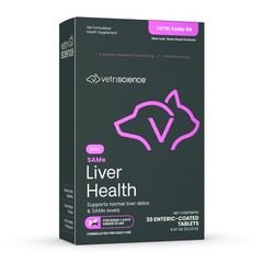 VetriScience Same Liver Health Tablets for 30 Count – 90mg SAMe, Colorless