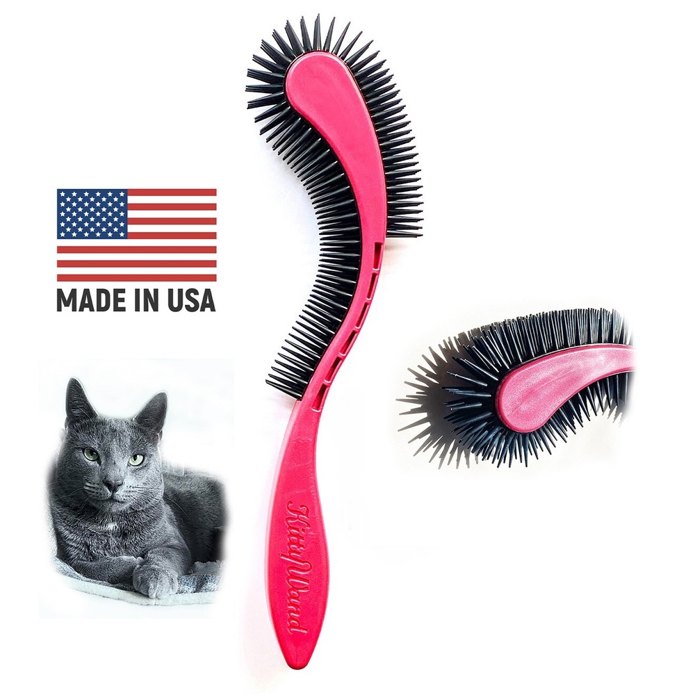KittyWand, Made In USA. Cat and Dog Grooming Brush. Stress-Free and Comfortable.
