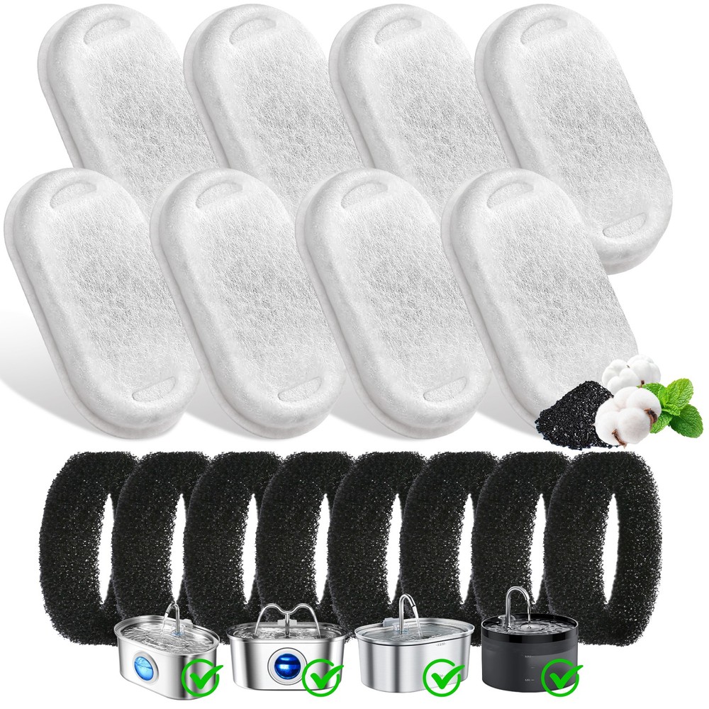 Pet Dog Cat Water Fountain Filters Flower Dispenser Replacement Filter Carbon US