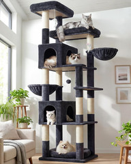 Heavy Duty Cat Tree, 81 Inch Extra Large Cat Tree for Indoor Cats Large Adult, S