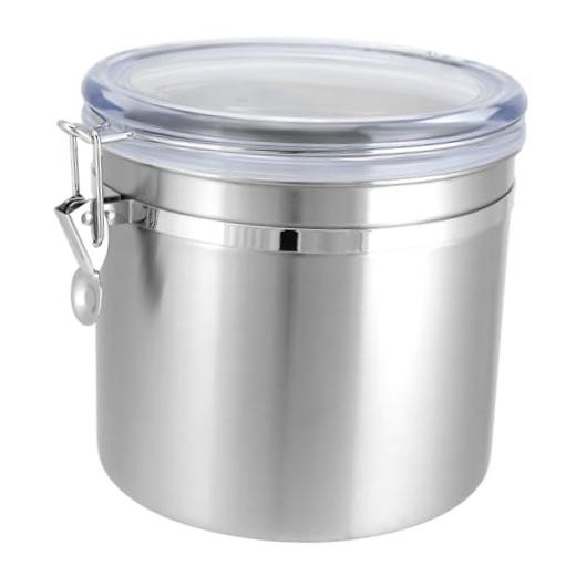 160oz Stainless Steel Airtight Canister with Clear Lid for Kitchen Storage |