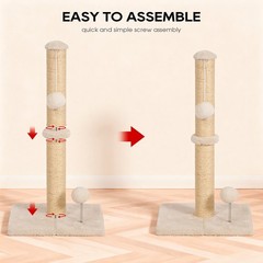 22 Inch Cat Scratching Post Cat Scratcher Natural Sisal Rope Scratch Post Kitten
