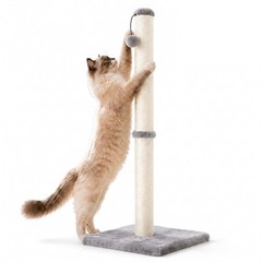34″ Tall Cat Scratching Post for Large Cats and Kittens, High Vertical Scratc…