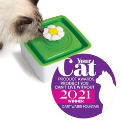 Catit Flower Fountain 1.5L Ergonomic Design Triple Action Filter Cat Water Di…