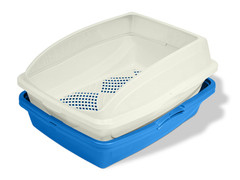 Framed Sifting Cat Litter Pan Easy Clean Kitty Box Tray Pet Supplies Home Use