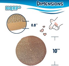 3-Pack Round Cat Scratcher Refill 10″ Scratch Pads Circular Cardboard Insert