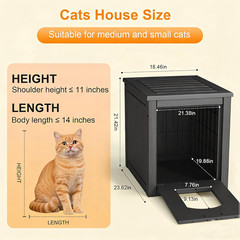 Outdoor Cat House for Indoor– All-Weather Resin Insulated Feral Cat Shelter, Dur