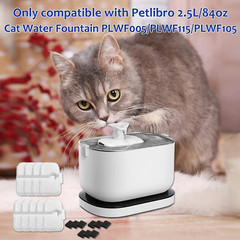 48-Pack Cat Water Fountain Filter Repalcement,For PETLIBRO Dockstream Cat Water