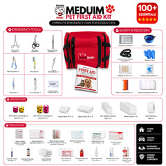 Pet Vet Medic Cat & Dog First Aid Kit – Pet Emergency Kit, Pet Health Supplies