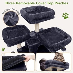 Big Cat Tower Indoor Cats 80inch Cat Tower Multiple Adult Cats XXL Cat Tree