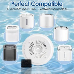 16 PCS Unit 3.0 Cat Water Fountain Filter Fit for E versweet Solo 2/Solo SE,…