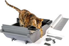 Self Cleaning Semi Automatic Cat Litter Box Smart Scoop w/ 18 Bags & Filter