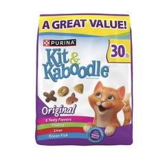 (2 pack) Purina Kit & Kaboodle Original, Indoor Dry Cat Food, 30 lb Bag