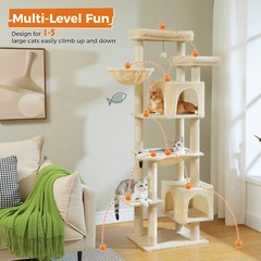 PAWZ Road 69″ Cat Tree Tower Scratching Post Scratcher Condo House Furniture Bed