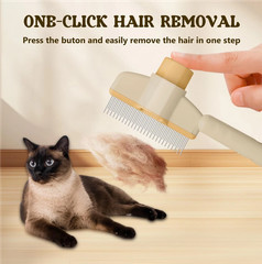 Pet Comb Grooming Brush Zen brush-Hair Remover Dog Cat Comb,Self-Cleaning Brush