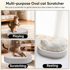 Cat Scratching Bowl Bed Durable Cardboard Indoor Scratch Pad Ergonomic Design US