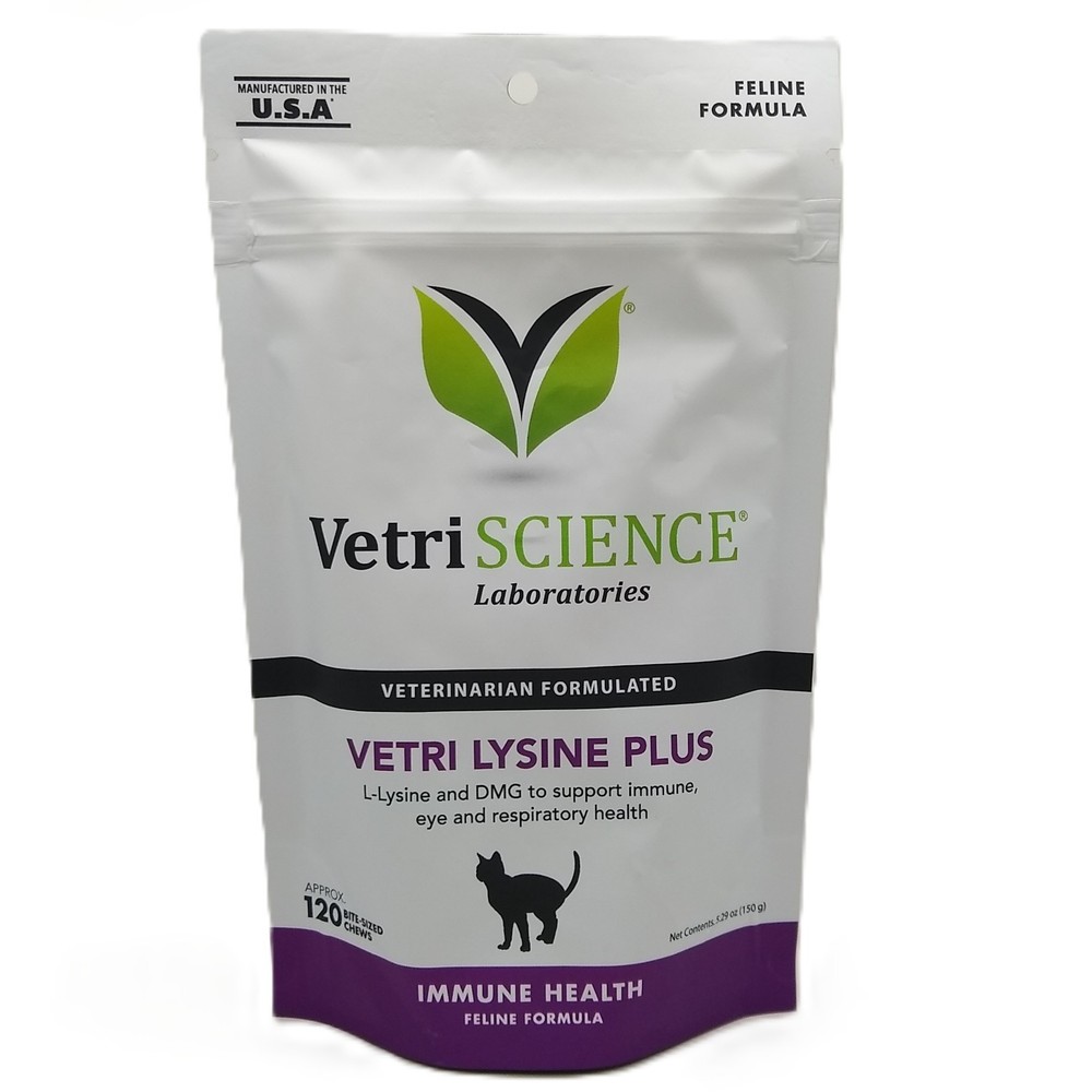 VetriScience – Vetri Lysine Plus, Immune Support Supplement for Cats – 120 Chews