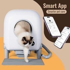 ZEACOTIO SELF CLEANING CAT LITTER BOX 120L X-LARGER AUTOMATIC CAT LITTER BOX