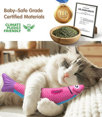 Cat Toys With[5000Mg A+Natural Catnip &Silvervine] [Baby Grade] Interactive Soft