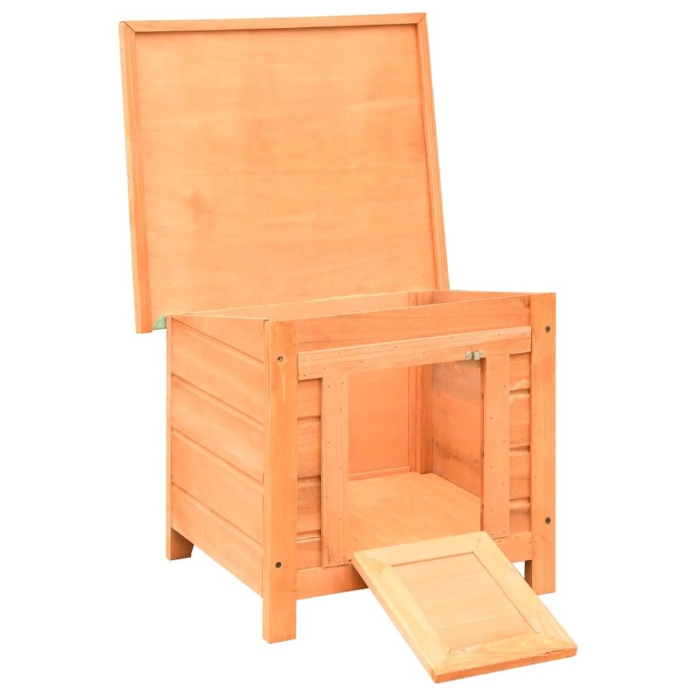 Cat House Cat Cage Cat Cabin for Outdoor Garden Solid Pine and Fir Wood vidaXL