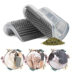 2PCS Self-cleaning Cat Brush Massage Comb Shaver Soft Pet Grooming Brush Toy USA