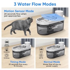 Wireless Cat Water Fountain Battery Operated, Cormix 135oz/4L Pet Water Fount…